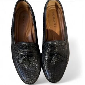 VTG Men’s Domani Black Leather Tassel Loafers Size US 9.5 Men’s